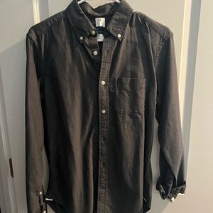 GAP Men's Dark Gray Button-Down Shirt
